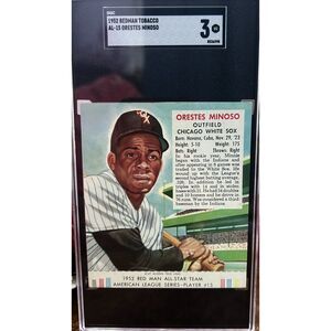 1952 Redman Tobacco Orestes Minoso SGC 3